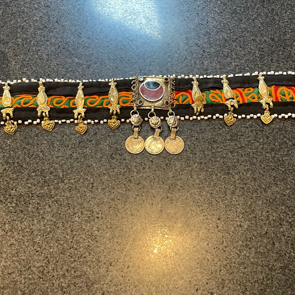 Silk Road Design Indian multicolor peace sign belt.  Never worn.